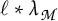 Mathematical expression showing cursive l asterisk lambda sub script script M.