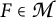 F is an element of script M