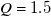 upper Q equals 1.5