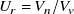 upper U Subscript r Baseline equals upper V Subscript n Baseline divided by upper V Subscript v