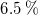 6.5 percent sign