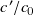 c prime divided by c 0