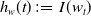 h Subscript w Baseline left parenthesis t right parenthesis colon equals upper I left parenthesis w Subscript t Baseline right parenthesis