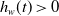 h Subscript w Baseline left parenthesis t right parenthesis greater than 0