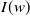 upper I left parenthesis w right parenthesis