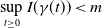 sup Underscript t greater than or equals 0 Endscripts upper I left parenthesis gamma left parenthesis t right parenthesis right parenthesis less than m