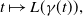 t right arrow from bar upper L left parenthesis gamma left parenthesis t right parenthesis right parenthesis comma