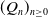 left parenthesis upper Q Subscript n Baseline right parenthesis Subscript n greater than or equals 0