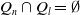 upper Q Subscript n Baseline intersection upper Q Subscript l Baseline equals normal empty set