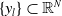 StartSet y Subscript l Baseline EndSet subset of double struck upper R Superscript upper N