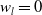 w Subscript l Baseline equals 0
