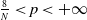 StartFraction 8 Over upper N EndFraction less than p less than plus normal infinity