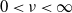 0 less than nu less than normal infinity