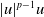StartAbsoluteValue u EndAbsoluteValue Superscript p minus 1 Baseline u