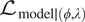 script upper L model vertical bar phi lamda