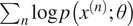 sigma summation nlogpxn theta