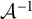 script upper A Superscript negative 1