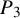 upper P 3