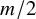m divided by 2