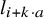 l Subscript i plus k dot a