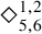 Diamond symbol with superscript 1 comma 2 and subscript 5 comma 6.