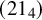 left parenthesis 21 Subscript 4 Baseline right parenthesis