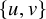 StartSet u comma v EndSet