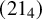 left parenthesis 21 Subscript 4 Baseline right parenthesis