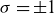 sigma equals plus or minus 1