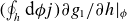 left parenthesis contour integral Underscript h Endscripts normal d phi j right parenthesis partial differential g 1 divided by partial differential h vertical bar Subscript phi Baseline