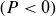 left parenthesis upper P less than 0 right parenthesis