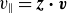 v Subscript double vertical bar Baseline equals bold italic z bold dot bold italic v