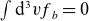 integral normal d cubed v f b equals 0