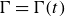 normal upper Gamma equals normal upper Gamma left parenthesis t right parenthesis