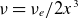 nu equals nu Subscript e Baseline divided by 2 x cubed