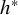 h Superscript asterisk
