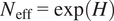 Neff equals expH