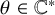 theta element of double struck upper C Superscript asterisk