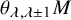 theta Subscript lamda comma lamda plus or minus 1 Baseline upper M
