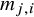 m Subscript j comma i