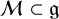 script upper M subset of German g