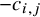 minus c Subscript i comma j