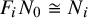 upper F Subscript i Baseline upper N 0 approximately equals upper N Subscript i