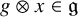 g circled times x element of German g