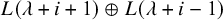 upper L left parenthesis lamda plus i plus 1 right parenthesis circled plus upper L left parenthesis lamda plus i minus 1 right parenthesis