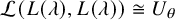 script upper L left parenthesis upper L left parenthesis lamda right parenthesis comma upper L left parenthesis lamda right parenthesis right parenthesis approximately equals upper U Subscript theta