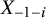 upper X Subscript negative 1 minus i