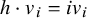h dot v Subscript i Baseline equals i v Subscript i