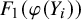 upper F 1 left parenthesis phi left parenthesis upper Y Subscript i Baseline right parenthesis right parenthesis