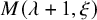 upper M left parenthesis lamda plus 1 comma xi right parenthesis